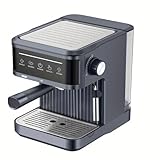 EAFCAuto Halbautomatische Espressomaschine mit EU-Stecker, Latte- und Cappuccinomaschine, 20-bar-Profi-Espressomaschine mit Milchaufschäumer und Dampfdüse (white)
