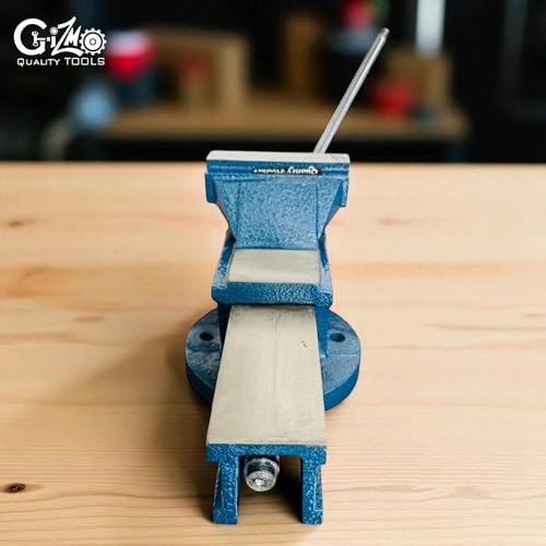Image of GIZMO SG Iron Bench Vice, 3 Inch (75mm) Heavy Duty Professional Fixed Base Vise Tool for Table Work, Universal DIY Tables Clamps