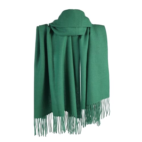 London Scarfs Cashmere Scarf Pashmina Shawls and Wraps for Women Warm Winter More Thicker Soft Scarves (Green)