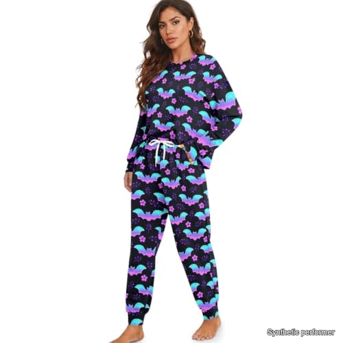 Image of Women's Pajamas Set Soft 2 Piece Loungewear Long Sleeve Pj Set