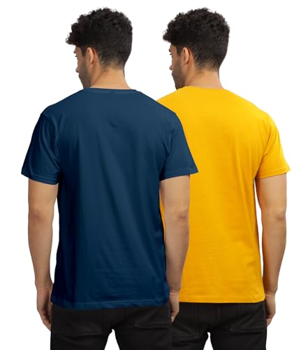 Image of XENOVAURBAN Unisex Regular Cotton Combo of 2 Solid Color Tshirt