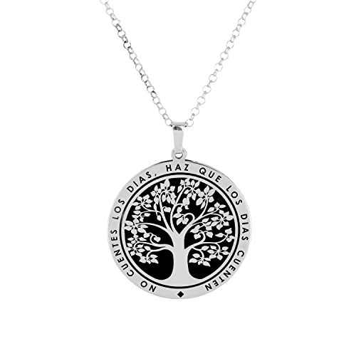 Pendentif arbre de vie argent pour femme collier sterling 925 hypoallergénique