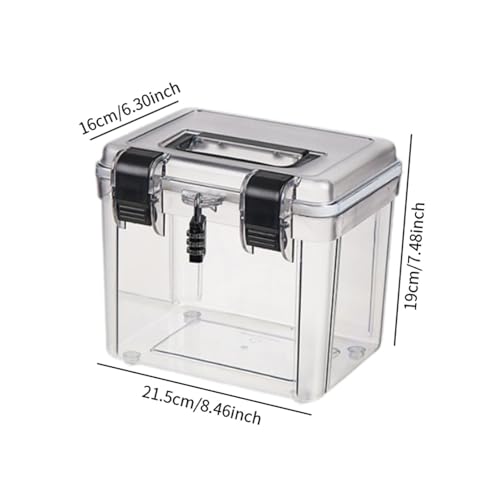 Caja protectora de PP transparente con cerradura para cámara 21.5x16x19 cm 2