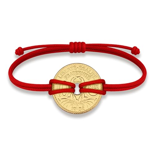 Image of HOBBY OF KINGS Good Luck Coin Bracelet | 18k Gold Plated Wristband | Handmade Jewelry for Collectors and History Lovers