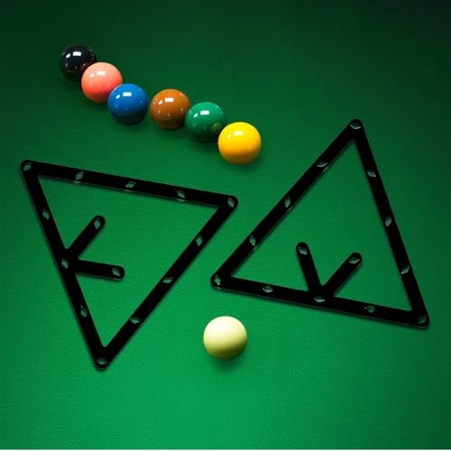 Scott Edward 6Pcs Magic Ball Rack Billiards Rack Holder Sheet Pool Pro Triangle Cue Accessories for Rack 8, 9, and 10 Ball Combo Pack, Suitable for Cue Ball Diameter appx. 57.2mm