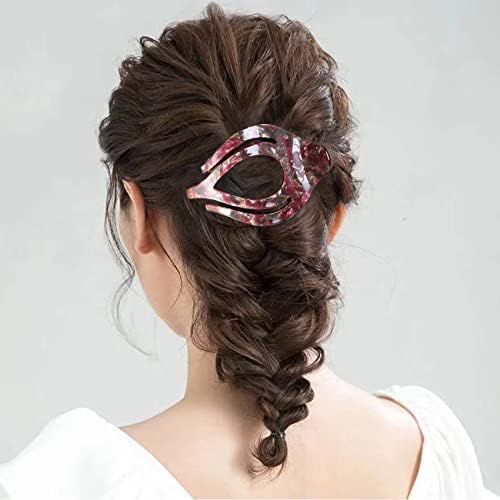 Mistofu 3 Pcs Womens French Curved Hair Clip No Slip Strong Grip Comfortable Hold Girls Ladies Beauty Accessory Fashion Pin Teeth Clamp ,extra large hair clips for thick hair