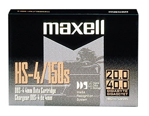 Maxell HS-4/150S 20/40GB DAT 4MM 150M Data Cartridge, 1 Pack