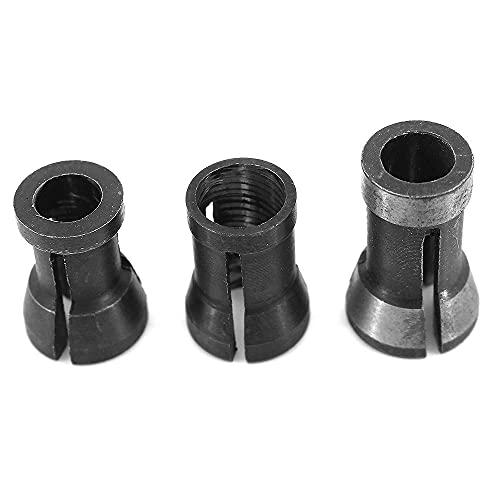 Preisvergleich Produktbild DyniLao 3-teiliger Spannzangenadapter, Ersatzspannzange für 6mm 6,35mm 8mm Geradschleifer