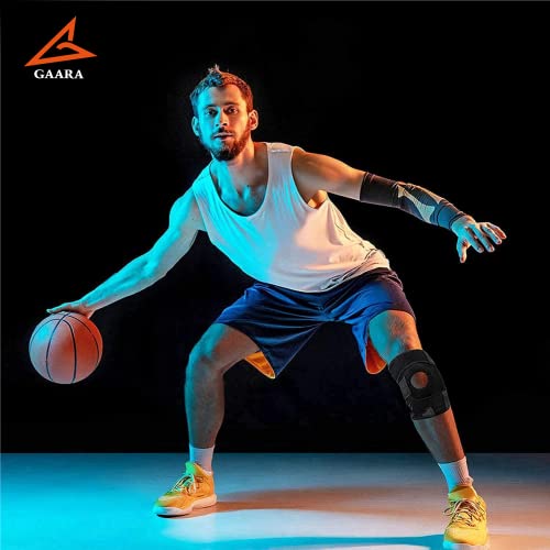 Image of GAARA INDIA Open Patella Knee Support for Men & Women, Universal Size Breathable Knee Cap Brace for For Pain Relief, Gym, Running, Arthritis, Torn Meniscus, ACL /MCL (Pack of 2)