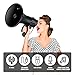 MGROLX Bluetooth Megaphone Bullhorn, 50Watt Loud Speaker w/Rechargeable Battery, Built-in Siren and 260S Recording, USB/SD/AUX Input-for Outdoor, Police, Cheerleading(Matte Black)