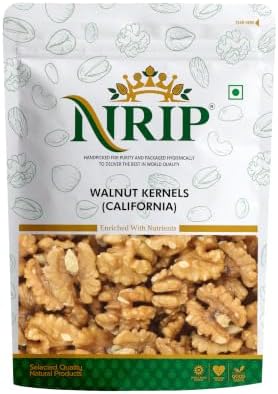 NRIP Premium Walnut Kernels California 200g (Pack of 1) | Walnuts without Shell | Akhrot Giri | Dry Fruits, Healthy Snacks | Natural Walnut Kernels | Rich in Protein, Iron & Source of Omega-3