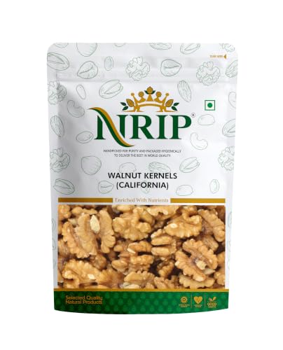 NRIP Premium Walnut Kernels California 200g (Pack of 1) | Walnuts without Shell | Akhrot Giri | Dry Fruits, Healthy Snacks | Natural Walnut Kernels | Rich in Protein, Iron & Source of Omega-3