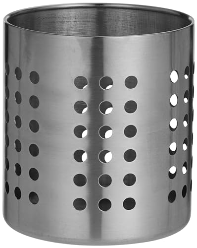 Ikea - Soporte de cuchillería 'ordning' la cesta para cubiertos de acero inoxidable - para utensilios de cocina - 12 cm de diámetro 13, 5 cm altura