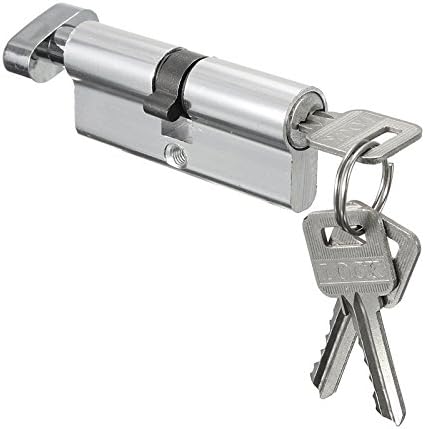 ドアロックバレル、ロックシリンダー、シリンダーハードウェア屋内アルミニウムホームセキュリティゲートドアロックコード8.9&times;2.9cm