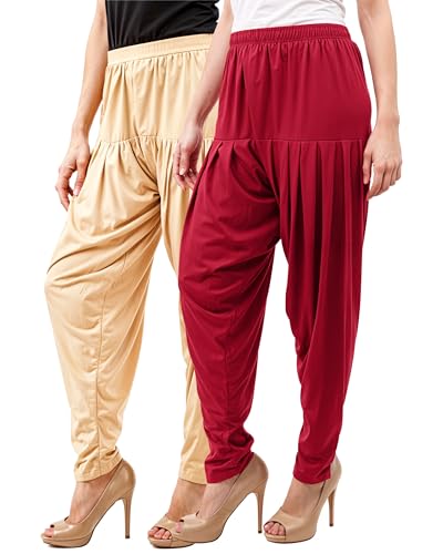 Image of Buy That Trendz Women's Viscose Dhoti Patiyala Salwar Harem Bottoms Pants