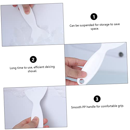 OFFSCH 20pcs Refrigerator Deicer Fridge Ice Scoop Ice Removal Shovel Frost Removal Shovel Tools Refrigerator Ice Scraper Deicing Tool Ice Removal Scoop Freezer White Pp Child Light Snow