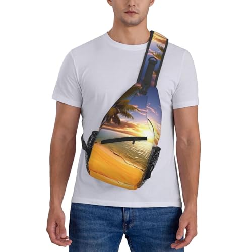 Mochila de Pecho Diagonal Unisex Negra para Senderismo miniatura 7