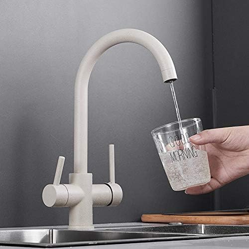 Kitchen Faucet Drinking Water Single Hole Black Hot and Cold Pure Sinks Deck Mounted Mixer Tap(2)