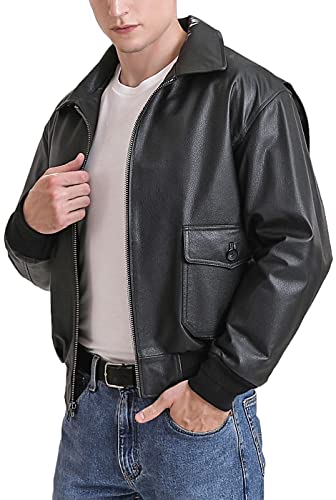 Landing Leathers Men Air Force G-2 Leather Flight Bomber Jacket (Also available in Big & Tall)2