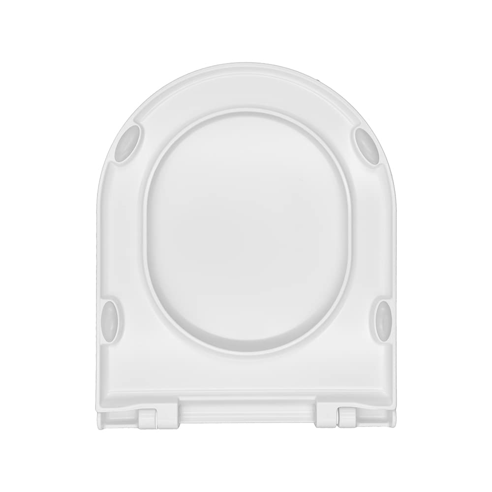 Copriwater Compatibile VITRA Integra Round, Modello Slim Chiusura softclose rallentata, Sedile WC in termoindurente Bianco, Modello dedicato