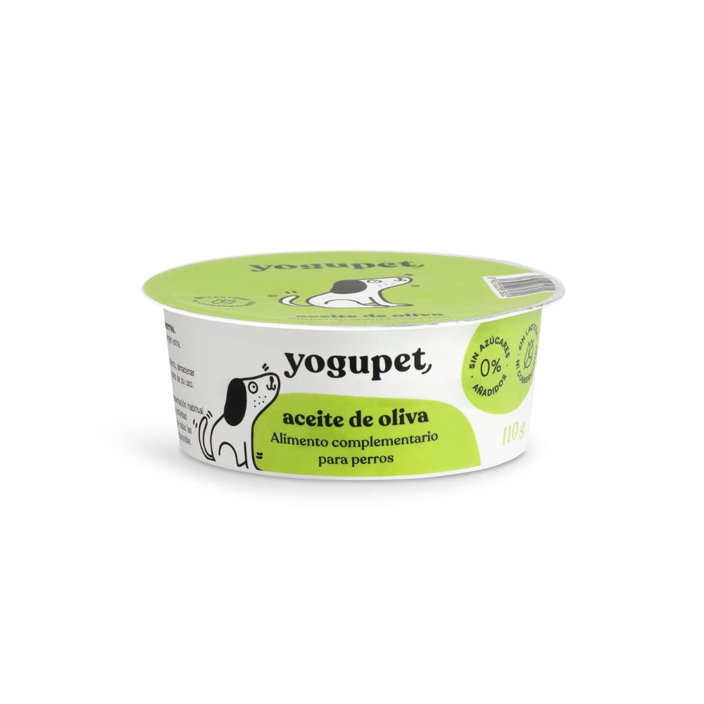 Yogupet Yogur para Perros con Aceite de Oliva. Alimento Complementario para el Perro. 12x110g.
