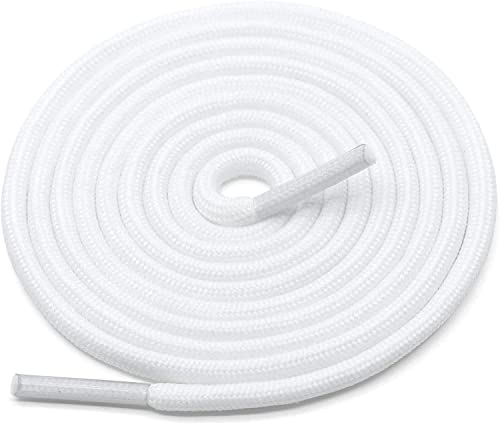 GRAH SANGRAH® Shoelaces for Hiking Shoes, Outdoor Walking Sneakers, Outdoor Hiking, Climbing, Basketball, Work Boot, Running, Sport Shoes (WHITE, 120 CM)
