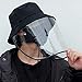 WnewTools Full Face Cover Face Shield Anti-Fog Saliva Dustproof Protective Cap Fishing Bucket Hat