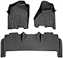 SMARTLINER Custom Fit Floor Mats 2 Row Liner Set Black for 2010-2012 Dodge Ram 2500/3500 Mega Cab with Single Front Floor Hook.