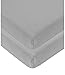 Sasma Home - 2 sábanas bajeras para Cuna 100% algodón Muy Suave (70 x 140 cm) (Gris)