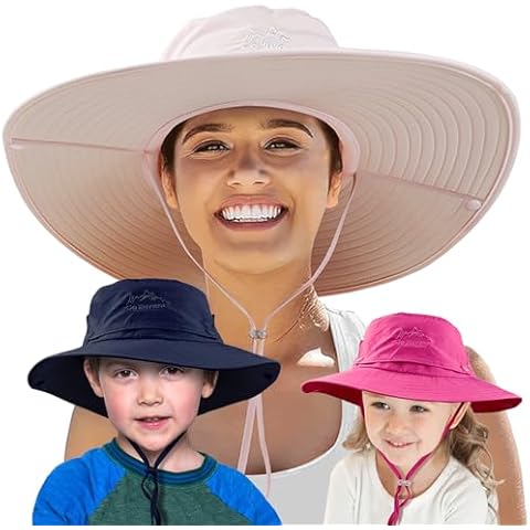 Cooltto 3 Pack Wide Brim Sun Hats with Waterproof Breathable for Fishing, Hiking, Camping Cover