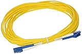 C2G/Cables To Go 08355 LC-LC 9/125 OS2 Duplex Single-Mode PVC Fiber Optic Cable, Yellow (26.2 Feet, 8 Meters)