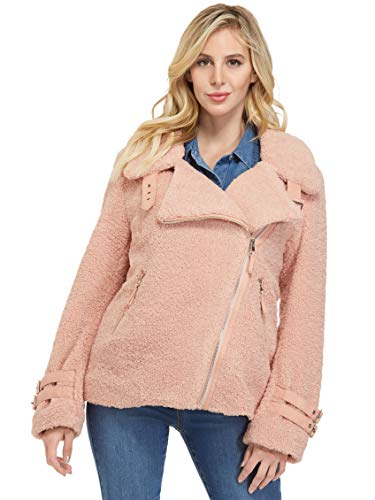 GUESS Factory Gretchen Sherpa Moto Coat