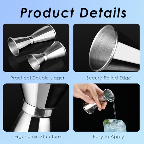 Set de 3 Jiggers para Cócteles de Acero Inoxidable miniatura 3