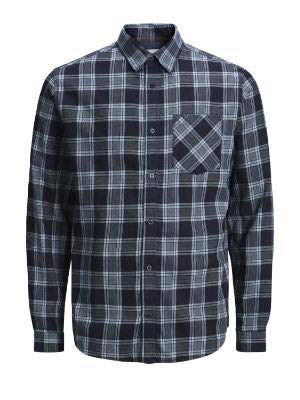 Bestseller - Maglietta JCOLLOYD LS Check ONE Pocket Blu M