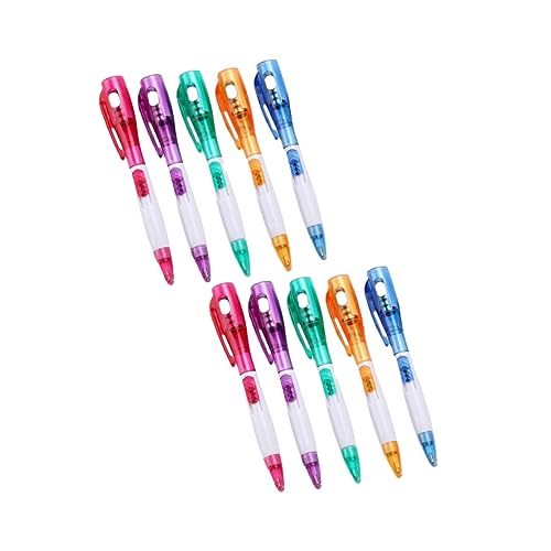Angoily 10 Bolígrafos De Papelería Elegantes Con Luz Multifunción