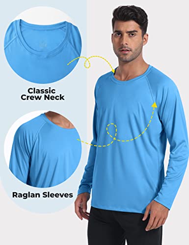 Desol UPF 50+ Rash Guard for Men with Pocket Swim Shirts, Quick Dry Long Sleeve UV Protection Fishing Surfing Beach T-Shirt4