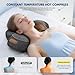 3-in-1 Neck Massager Pillow with Heating and Cervical Traction - Deep Tissue Massage for Pain Relief, Ergonomic Shoulder Massage Pillow, Neck Hump Corrector Ideal Gift for Women and Men Corded