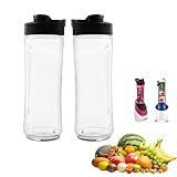 2 PCS Blender Bottle with Lid,Durable Smoothie Blender,Blenders for Kitchen with Lid,Blenders Smoothie Maker Suitable for Mixing Ice Fuits Vegetables Nuts in The Kitchen - Image 1