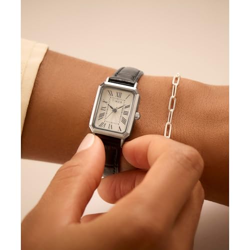 Image of TIMEX Trend White Rectangle Dial Analog Women's Watch - TW2Y008007I