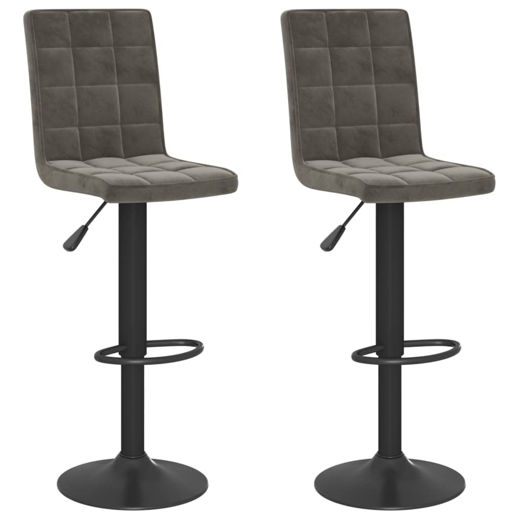 Homgoday Taburetes de bar, 2 unidades, color gris oscuro, de terciopelo, silla de oficina, silla de descanso, silla de bar, silla de escritorio, para dormitorio o salón
