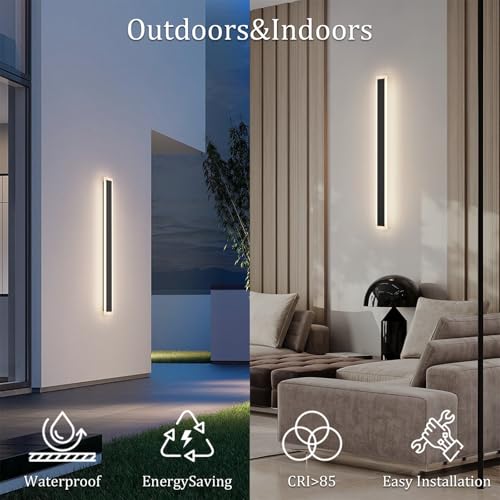 Coinmit 2 Pack 39.4Inch Long Outdoor Lights 4000K Dimmable Exterior Wall Mount Lighting Modern Outdoor Light IP65 Waterproof for Garage Porch by Coinmit - Image 5