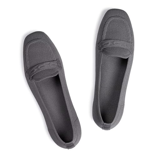 Image of Frank Mully Women's Loafer Flats Square Toe Comfortable Office Work Shoes, Cute Penny Loafer Slip On Walking Driving Shoes