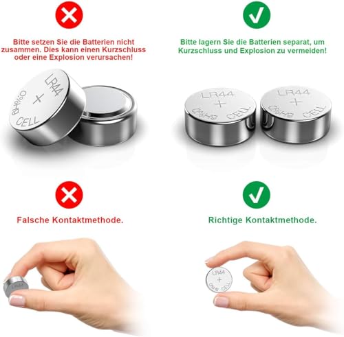 gutalkali lot de 10 piles bouton lr44, pile bouton ag13 lr44 px76a l1154f 357a 1,5 v pile bouton alcaline