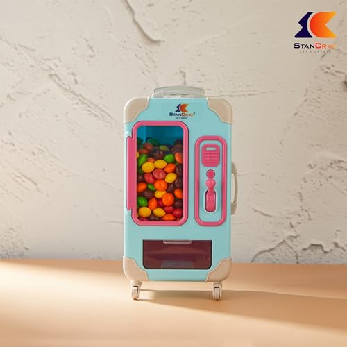 Image of Candy Dispenser, Cute Vending Machine for Desktop, Manual Candy Machine, Dispense Mini Candies, Birthday & Christmas Gift for Girls, Gift for Friends (Blue)