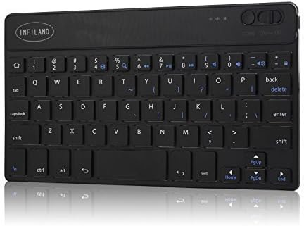 Infiland Ultra-Slim Bluetooth Wireless Keyboard for LG G PAD 7.0 V400 & LTE V410/Galaxy Tab 3/Galaxy Tab 4/Dell Venue 7/Venue 8 3830/Verizon Ellipsis 7/Ellipsis 8/Drangon Touch (7-inch for Android)