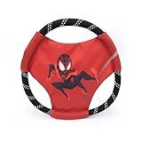 ZippyPaws Marvel Rope Gliderz - Durable Outdoor Dog Toy, Pet Flying Disc, Soft Frisbee Dog Toy for Throwing & Fetching - Miles Morales