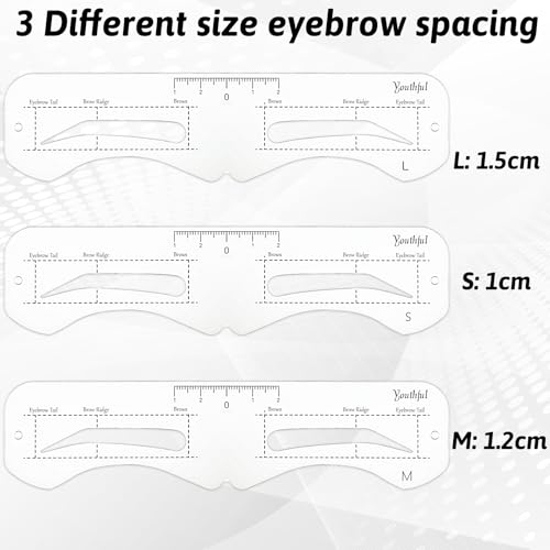 18 Stücke Augenbrauen Schablonen Satz, Wiederverwendbares Makeup Brow Stamp Augenbrauenstempel Wasserdicht Braue Makeup Formung Werkzeug Enthält Festes Seil Für Anfänger Schnell Make-up