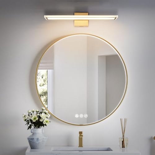 Image of Moose Gold Bathroom Light Fixture Led Vanity Light Brass Wall Sconce 4000k