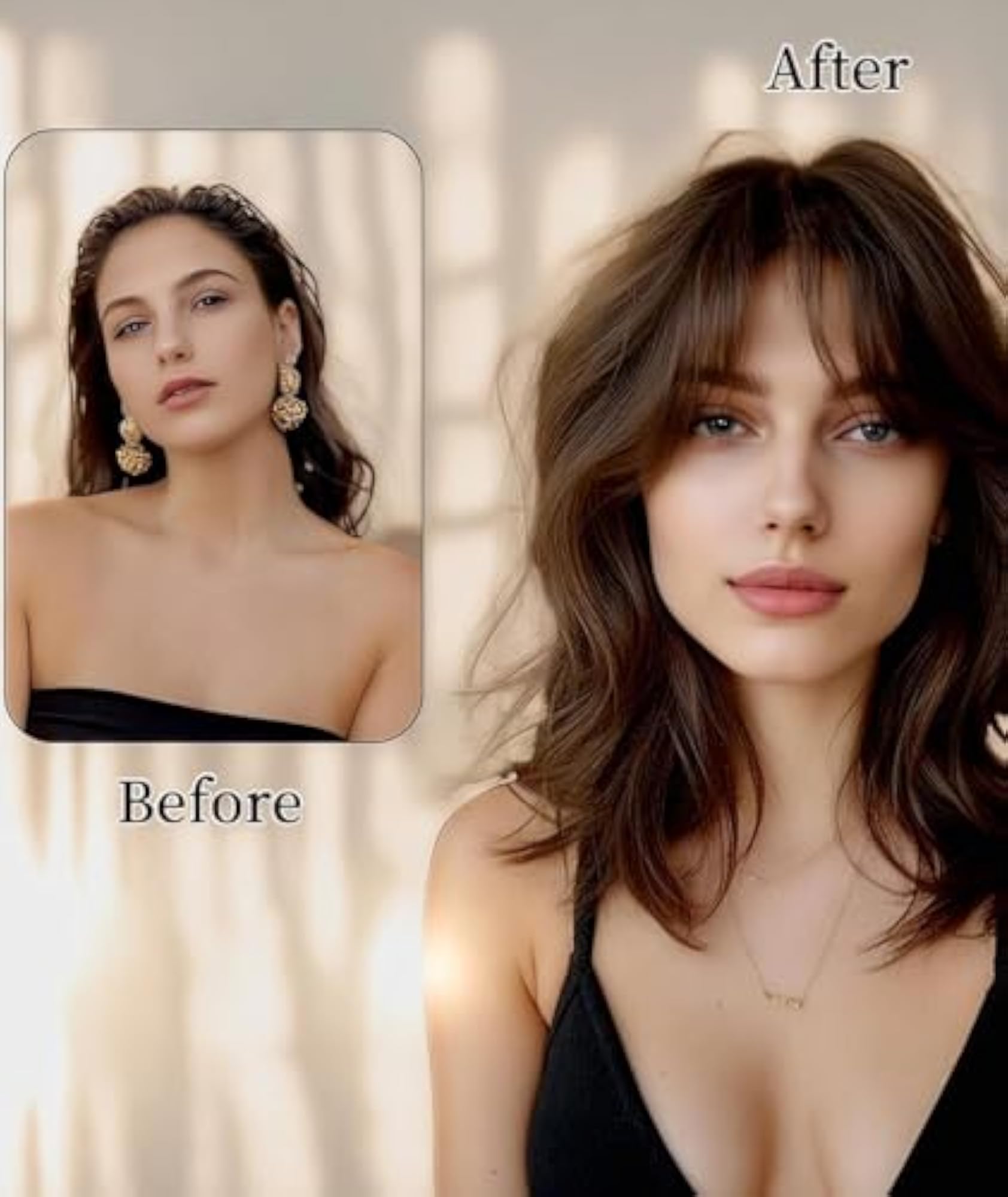 2Pcs Front Hair Extensions for Women, Daily Styling