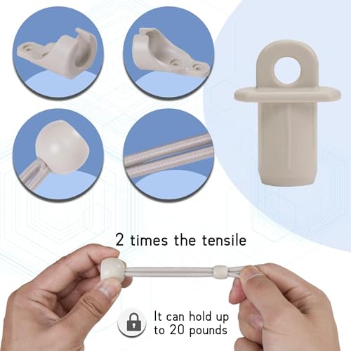 Estores de rolo de substituição universal para exterior/interior (kit de 3 peças elásticas com tampa